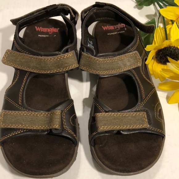 wrangler memory foam sandals